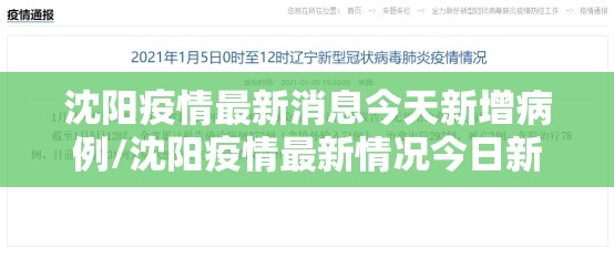沈阳疫情最新消息今天新增病例/沈阳疫情最新情况今日新增