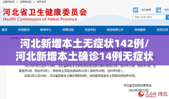 河北新增本土无症状142例/河北新增本土确诊14例无症状16例