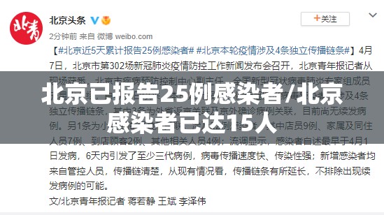 北京已报告25例感染者/北京感染者已达15人 北京已报告25例感染者/北京感染者已达15人