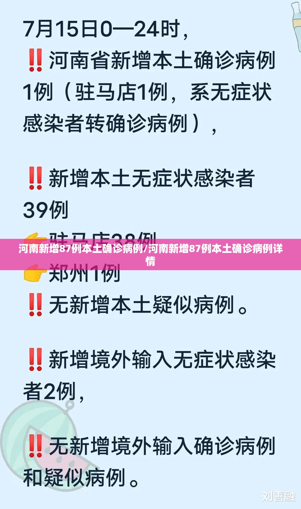 河南新增87例本土确诊病例/河南新增87例本土确诊病例详情
