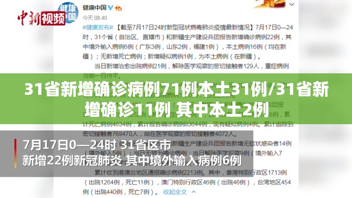 31省新增确诊病例71例本土31例/31省新增确诊11例 其中本土2例