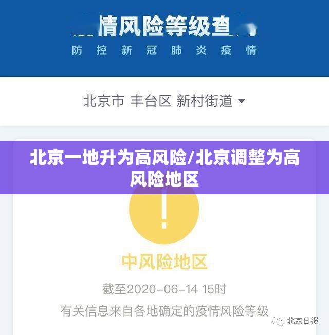 北京一地升为高风险/北京调整为高风险地区