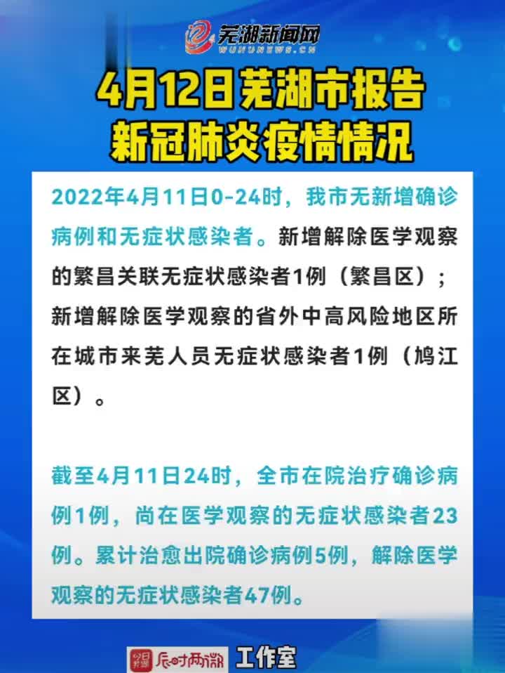 芜湖市疫情最新消息（芜湖市新冠肺炎最新情况）