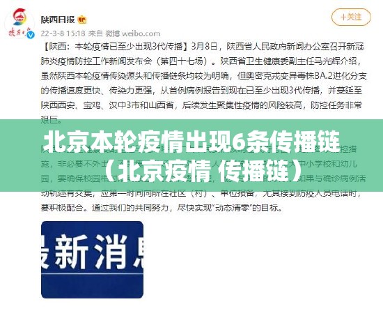 北京本轮疫情出现6条传播链(北京疫情 传播链) 北京本轮疫情出现6条传播链(北京疫情 传播链)