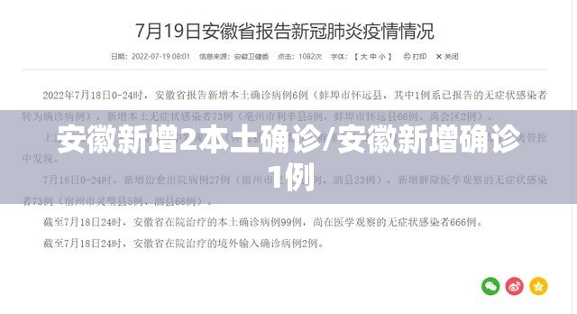 安徽新增2本土确诊/安徽新增确诊1例 安徽新增2本土确诊/安徽新增确诊1例