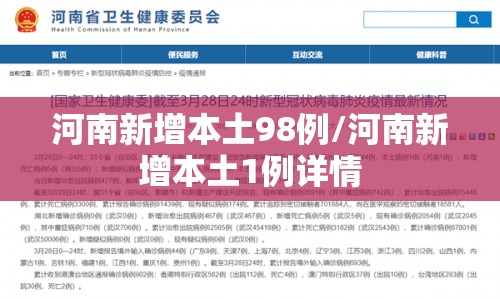 河南新增本土98例/河南新增本土1例详情