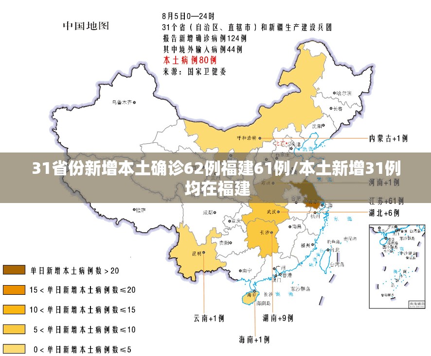 31省份新增本土确诊62例福建61例/本土新增31例 均在福建 31省份新增本土确诊62例福建61例/本土新增31例 均在福建