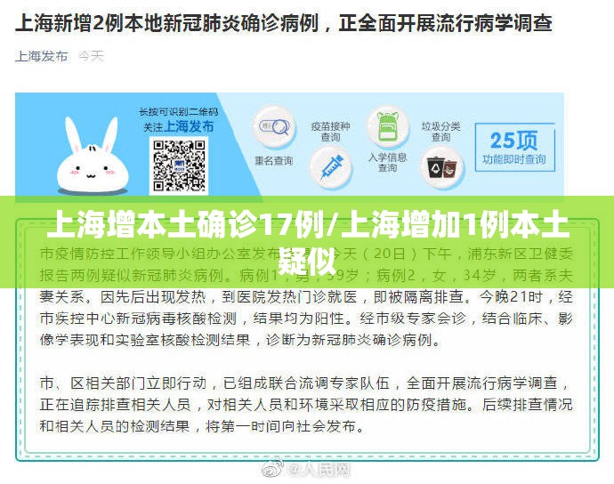 上海增本土确诊17例/上海增加1例本土疑似 上海增本土确诊17例/上海增加1例本土疑似