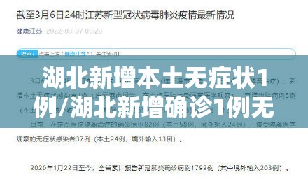 湖北新增本土无症状1例/湖北新增确诊1例无症状