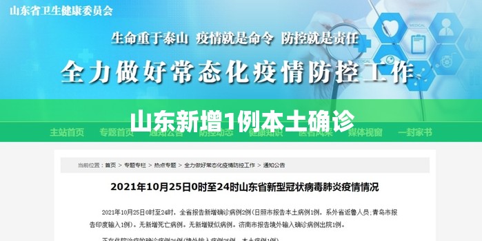 山东新增1例本土确诊 山东新增1例本土确诊