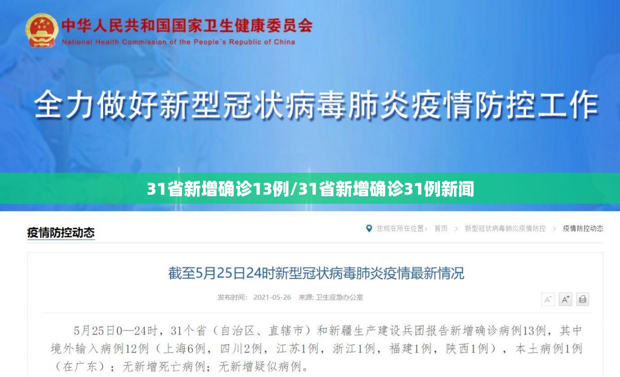31省新增确诊13例/31省新增确诊31例新闻 31省新增确诊13例/31省新增确诊31例新闻