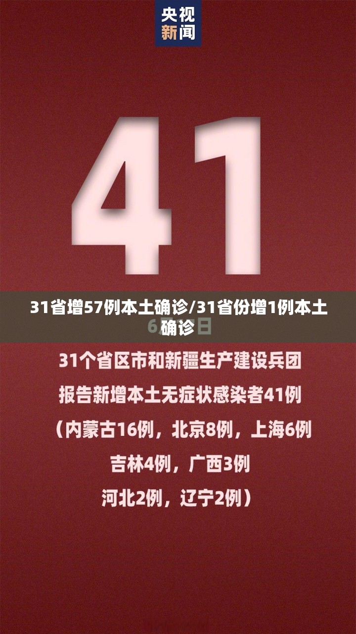 31省增57例本土确诊/31省份增1例本土确诊