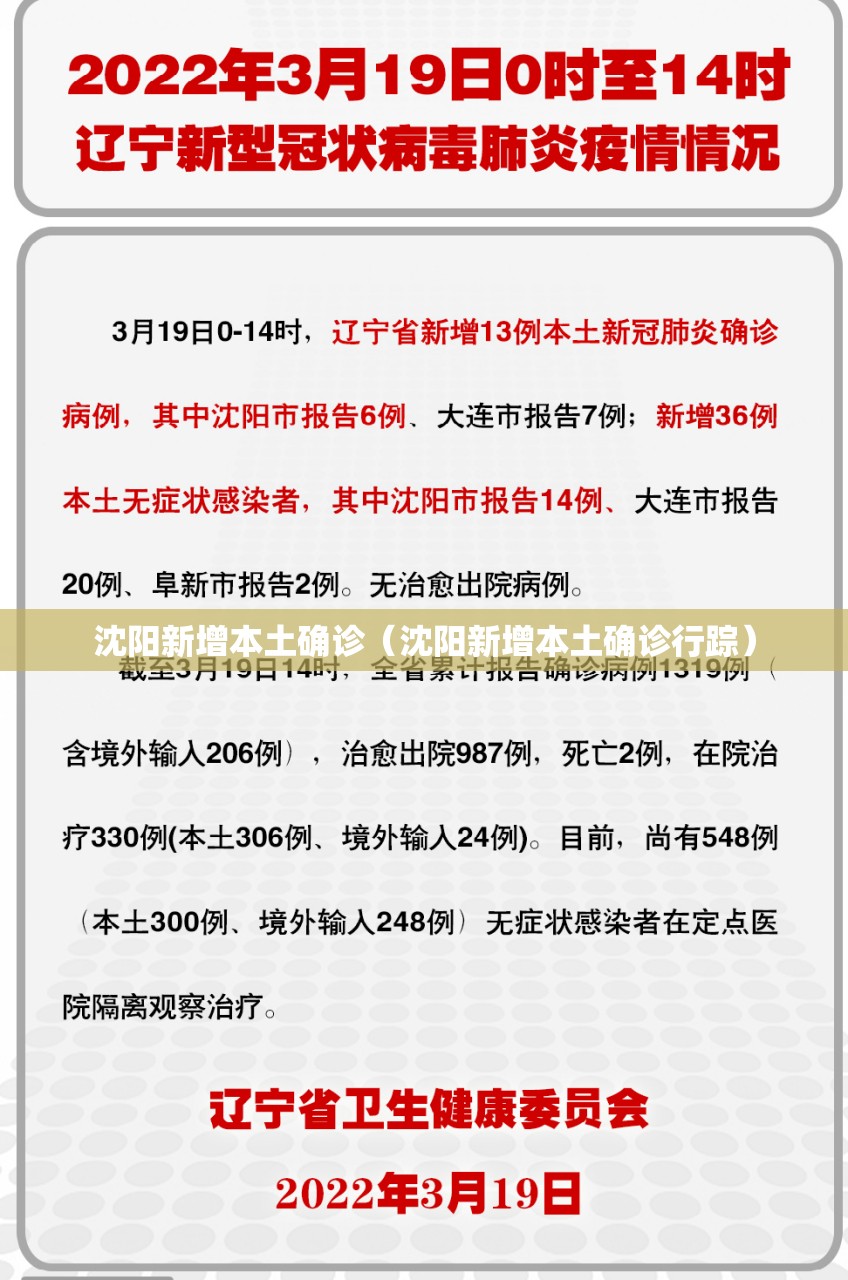 沈阳新增本土确诊(沈阳新增本土确诊行踪) 沈阳新增本土确诊(沈阳新增本土确诊行踪)