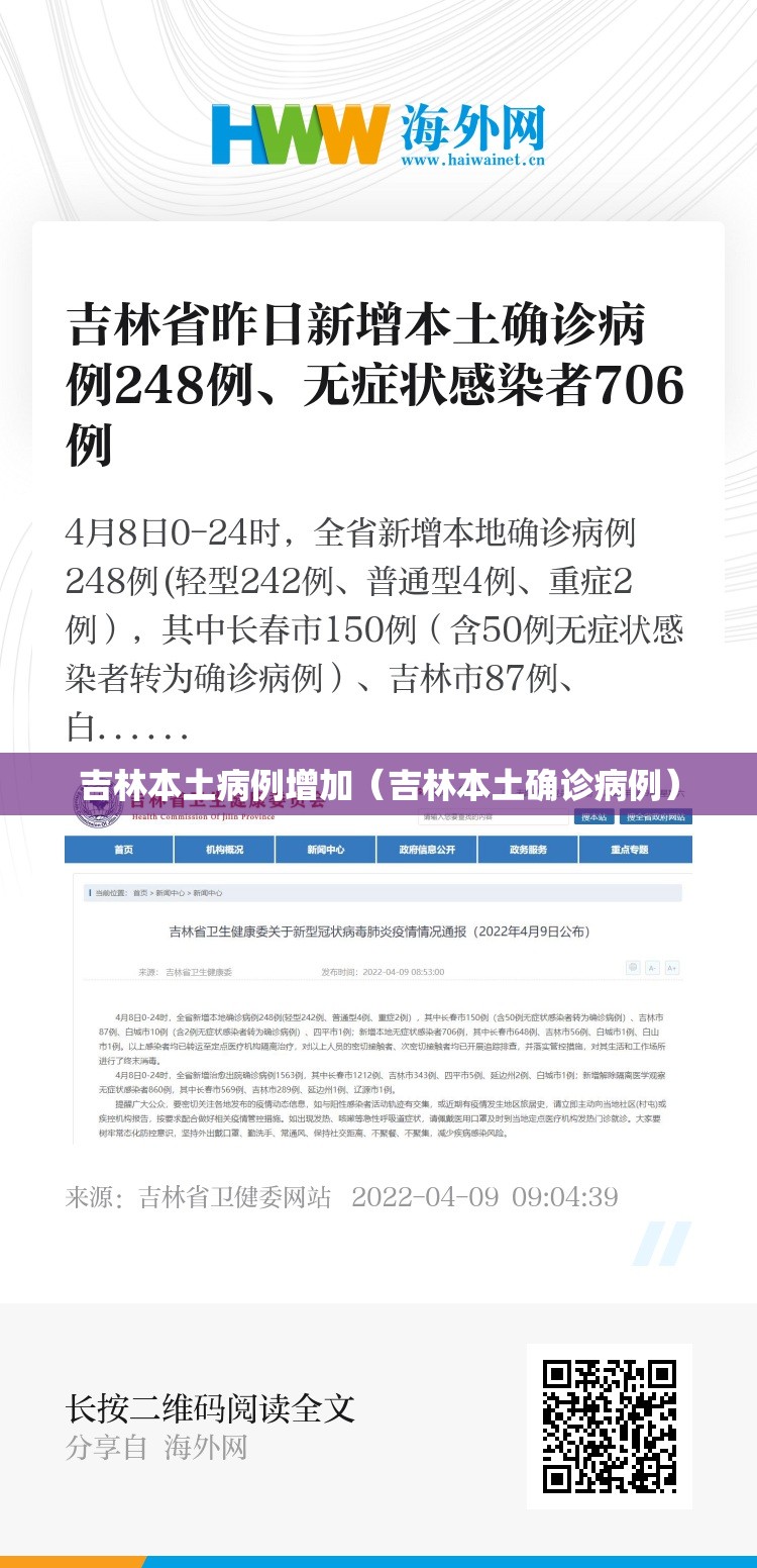 吉林本土病例增加(吉林本土确诊病例) 吉林本土病例增加(吉林本土确诊病例)