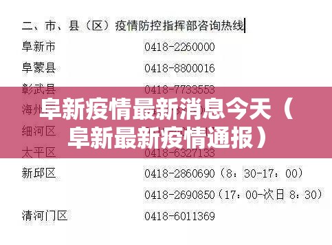 阜新疫情最新消息今天(阜新最新疫情通报) 阜新疫情最新消息今天(阜新最新疫情通报)
