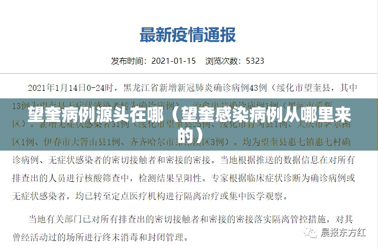 望奎病例源头在哪(望奎感染病例从哪里来的) 望奎病例源头在哪(望奎感染病例从哪里来的)