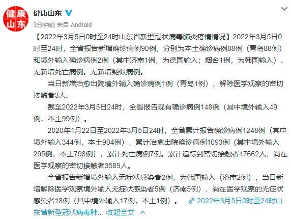 青岛新增5例本土确诊(青岛新增一名本土确诊) 青岛新增5例本土确诊(青岛新增一名本土确诊)