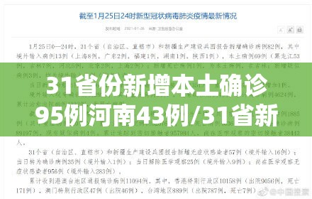 31省份新增本土确诊95例河南43例/31省新增55例本土确诊 在河南等8地