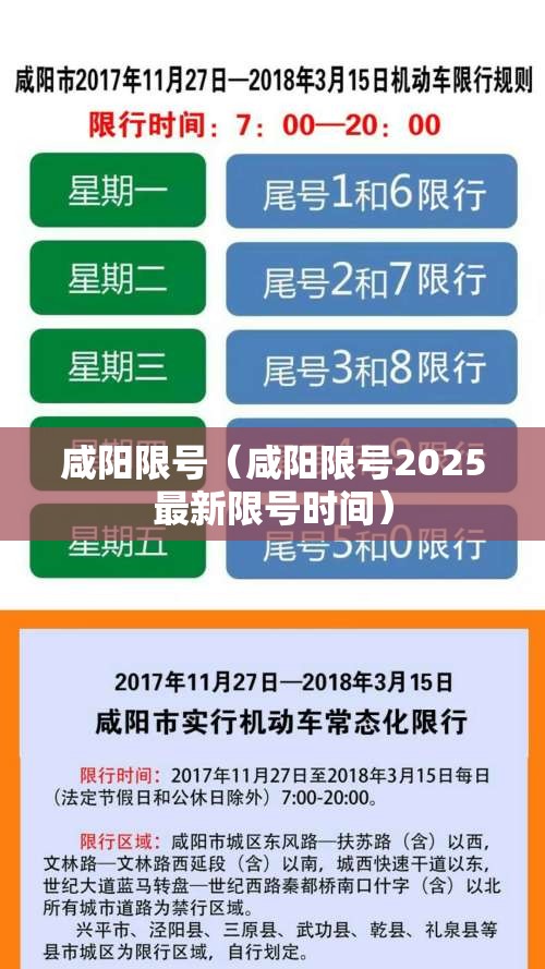 咸阳限号(咸阳限号2025最新限号时间) 咸阳限号(咸阳限号2025最新限号时间)