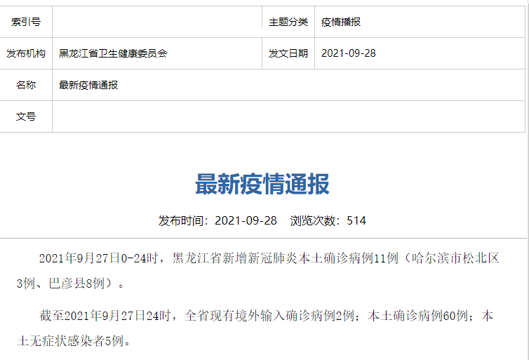 黑龙江新增本土确诊26例均在黑河(黑龙江新增本地确诊27例) 黑龙江新增本土确诊26例均在黑河(黑龙江新增本地确诊27例)