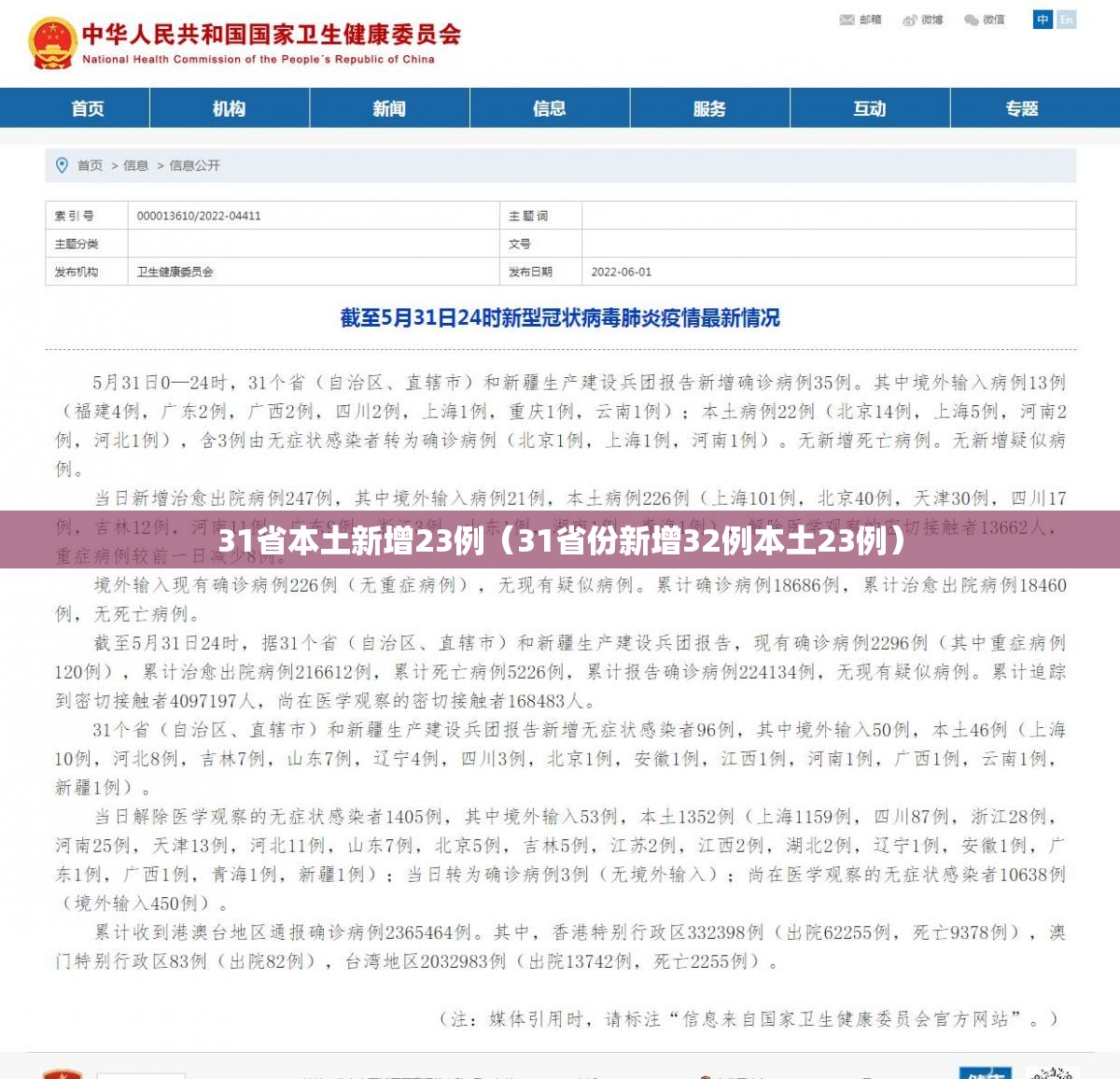 31省本土新增23例(31省份新增32例本土23例) 31省本土新增23例(31省份新增32例本土23例)