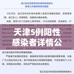 天津5例阳性感染者详情公布(天津确诊5例冠状病毒都是哪的人) 天津5例阳性感染者详情公布(天津确诊5例冠状病毒都是哪的人)