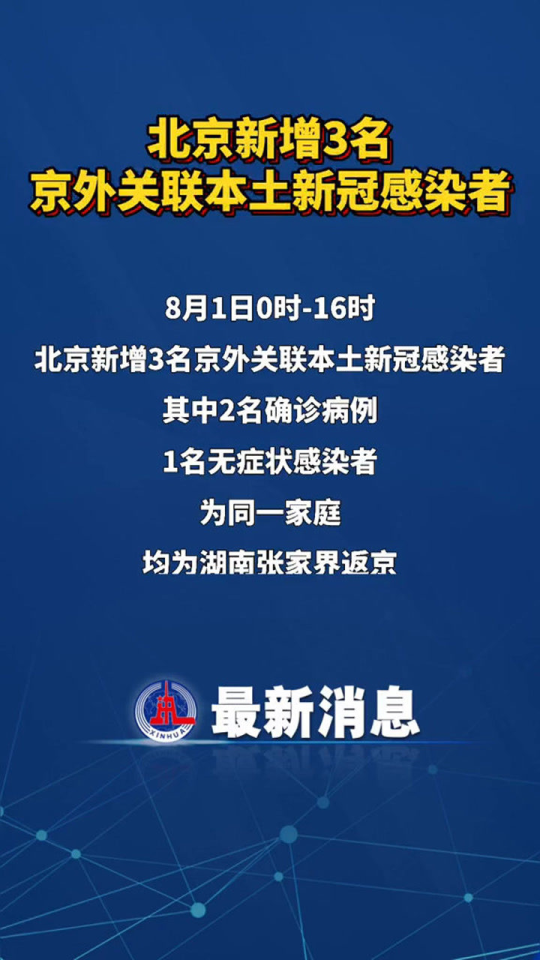 北京新增3名京外关联本土感染者(北京新增3例京外关联) 北京新增3名京外关联本土感染者(北京新增3例京外关联)