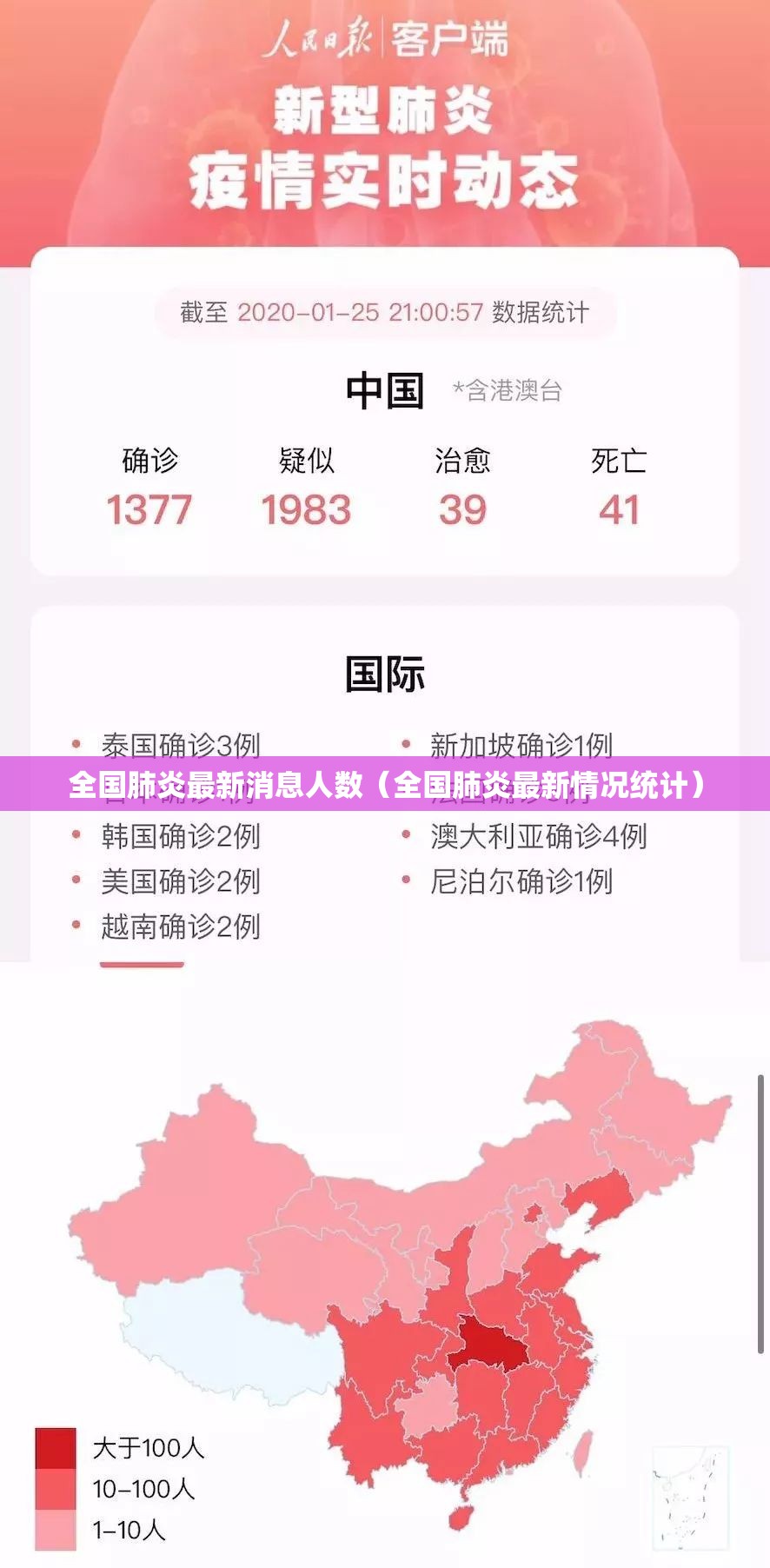 全国肺炎最新消息人数(全国肺炎最新情况统计) 全国肺炎最新消息人数(全国肺炎最新情况统计)