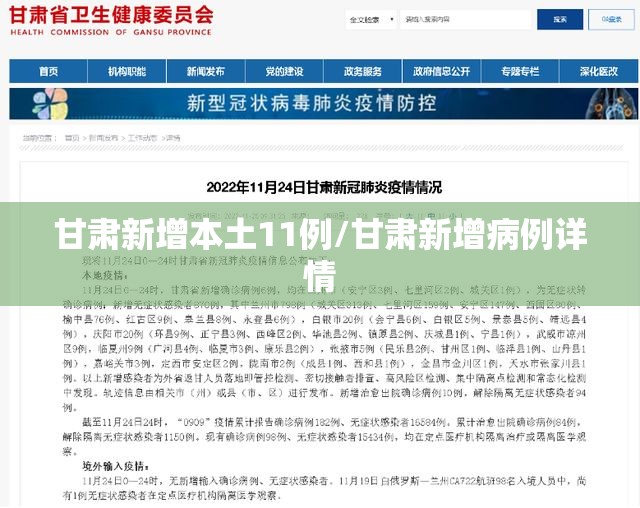 甘肃新增本土11例/甘肃新增病例详情 甘肃新增本土11例/甘肃新增病例详情