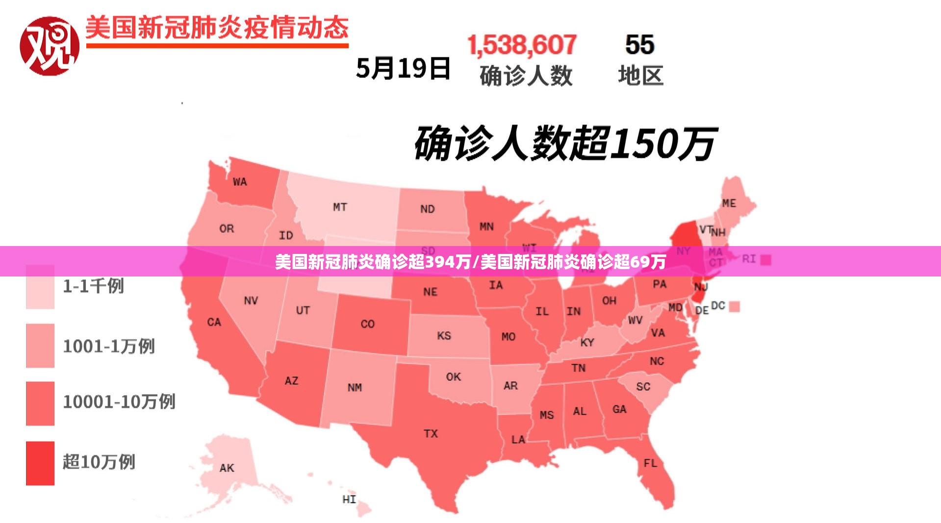 美国新冠肺炎确诊超394万/美国新冠肺炎确诊超69万