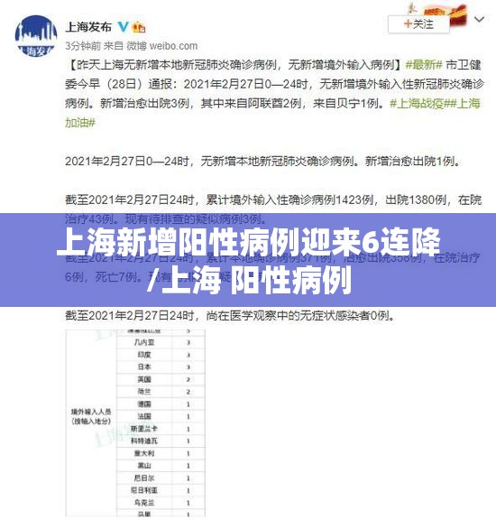 上海新增阳性病例迎来6连降/上海 阳性病例